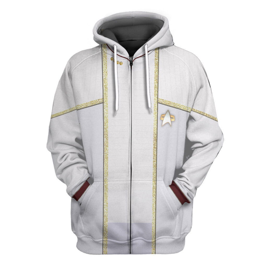 Star Trek Jean Luc Picard White Mess Dress Custom Hoodie Tshirt Apparel