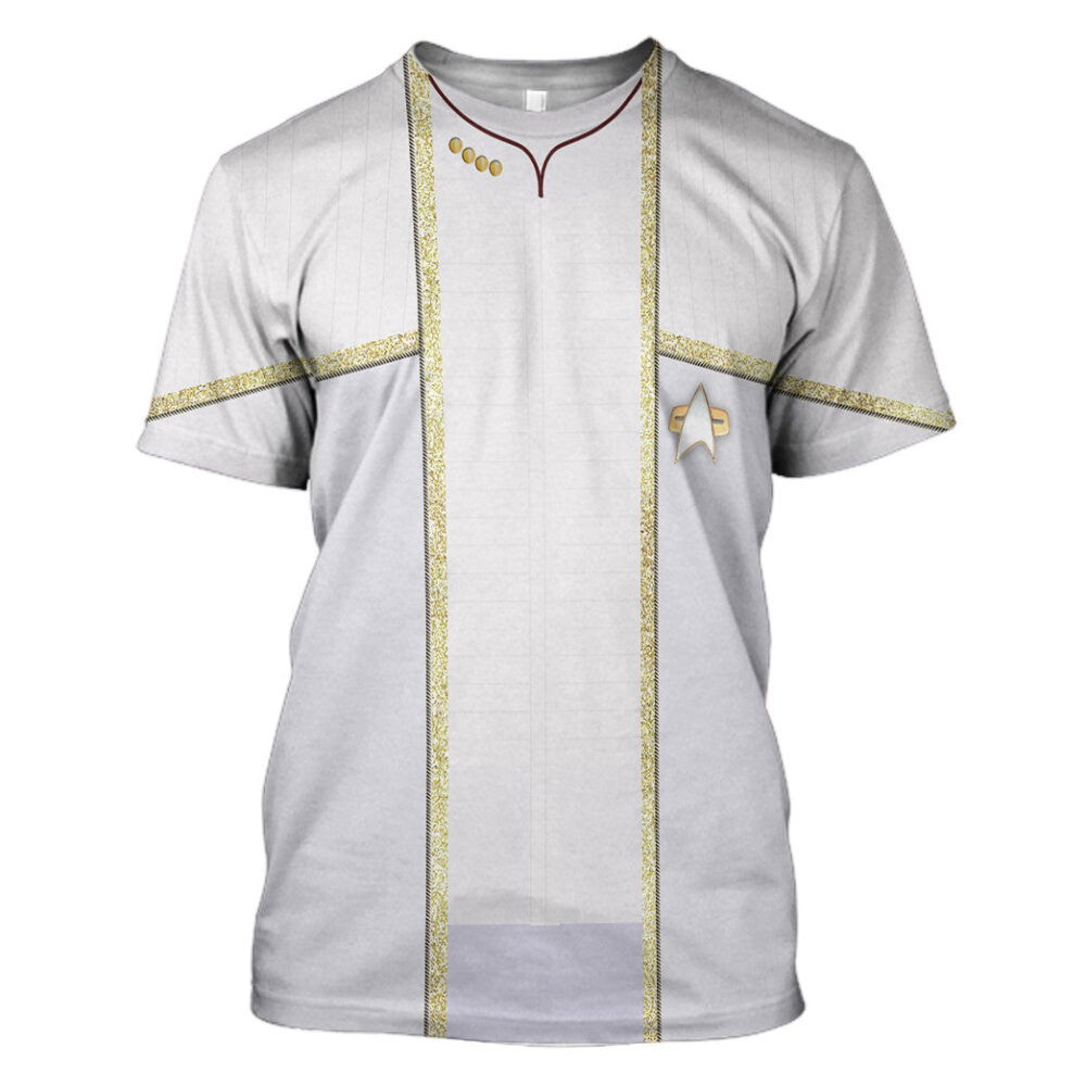 Star Trek Jean Luc Picard White Mess Dress Custom Hoodie Tshirt Apparel