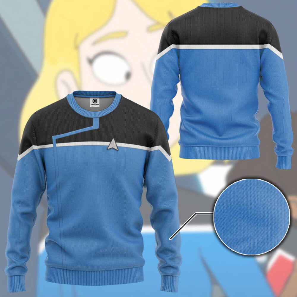 Star Trek Lower Decks Blue Uniform Custom Hoodie Tshirt Apparel