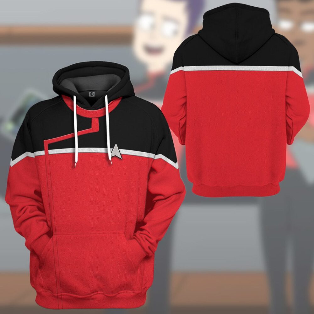 Star Trek Lower Decks Red Uniform Custom Hoodie Tshirt Apparel