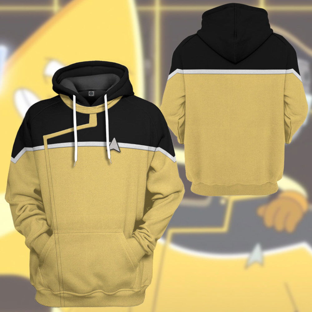 Star Trek Lower Decks Yellow Uniform Custom Hoodie Tshirt Apparel