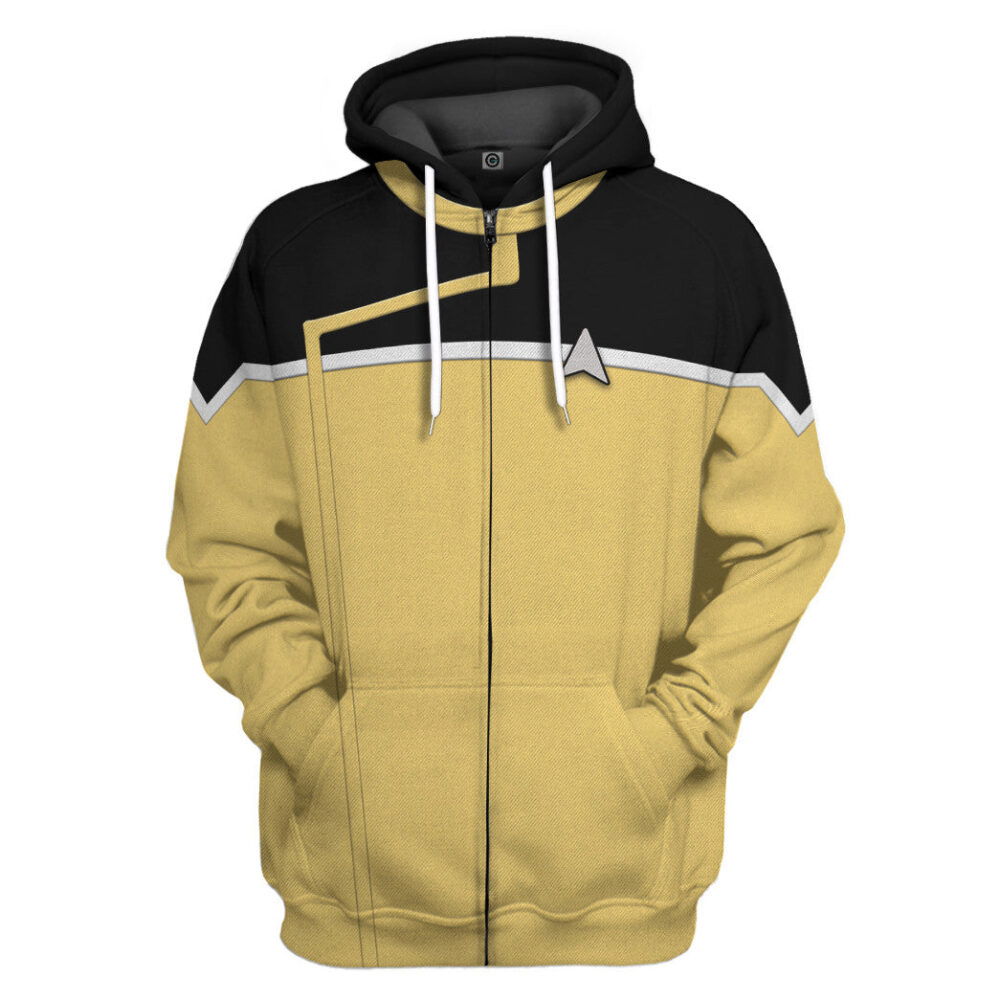 Star Trek Lower Decks Yellow Uniform Custom Hoodie Tshirt Apparel