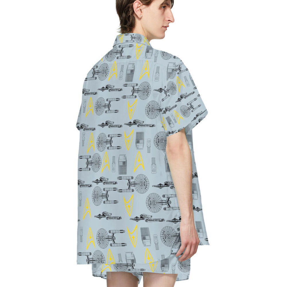 Star Trek Shipyards Gray Custom Hawaiian Shirt For Men Women