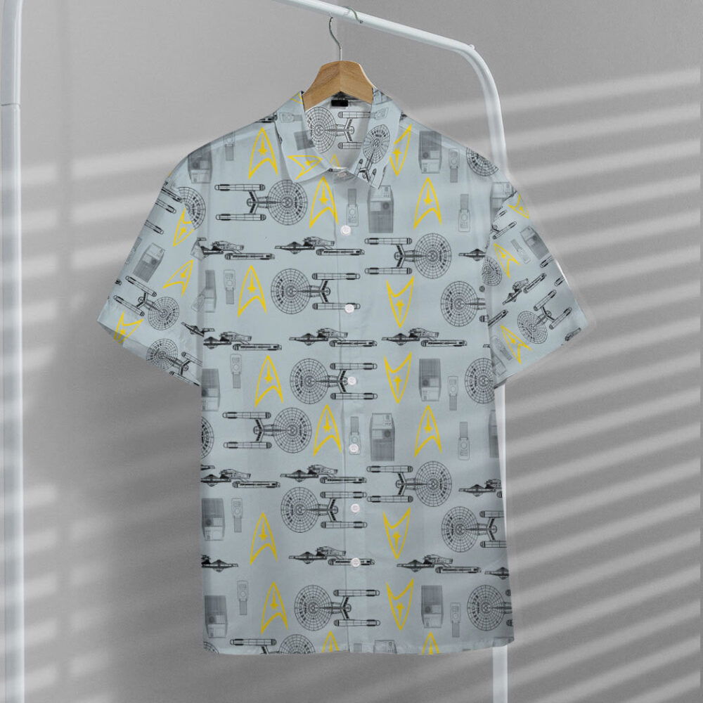 Star Trek Shipyards Gray Custom Hawaiian Shirt For Men Women