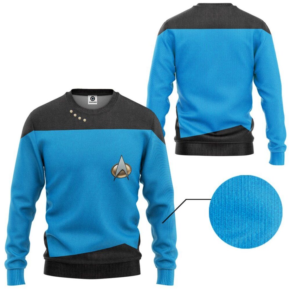 Star Trek The Next Generation 1987 1994 Blue Custom Tshirt Hoodie Apparel