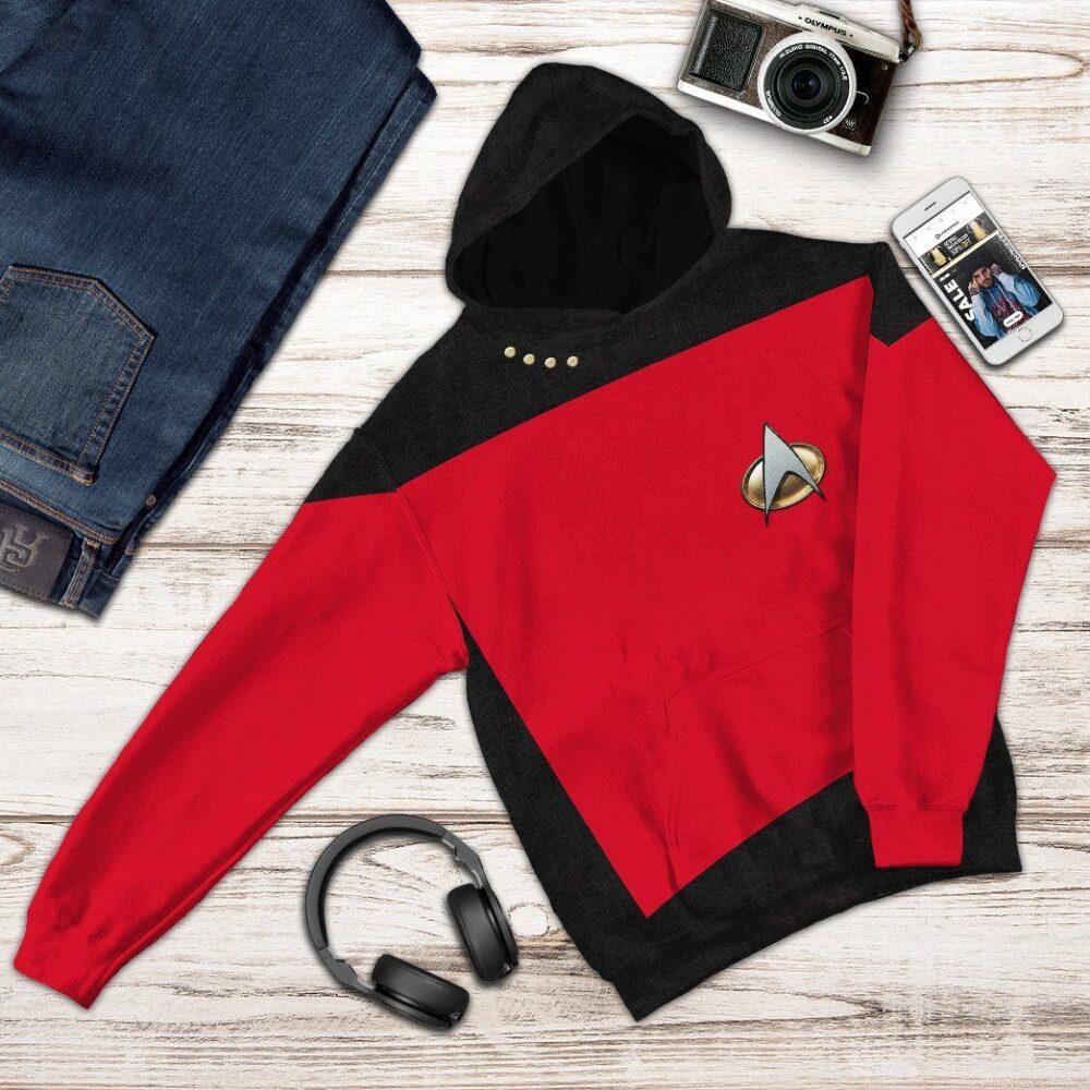 Star Trek The Next Generation 1987 1994 Red Custom Tshirt Hoodie Apparel