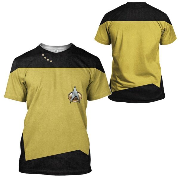 star trek the next generation 1987 1994 yellow custom tshirt hoodie apparel 36pb0