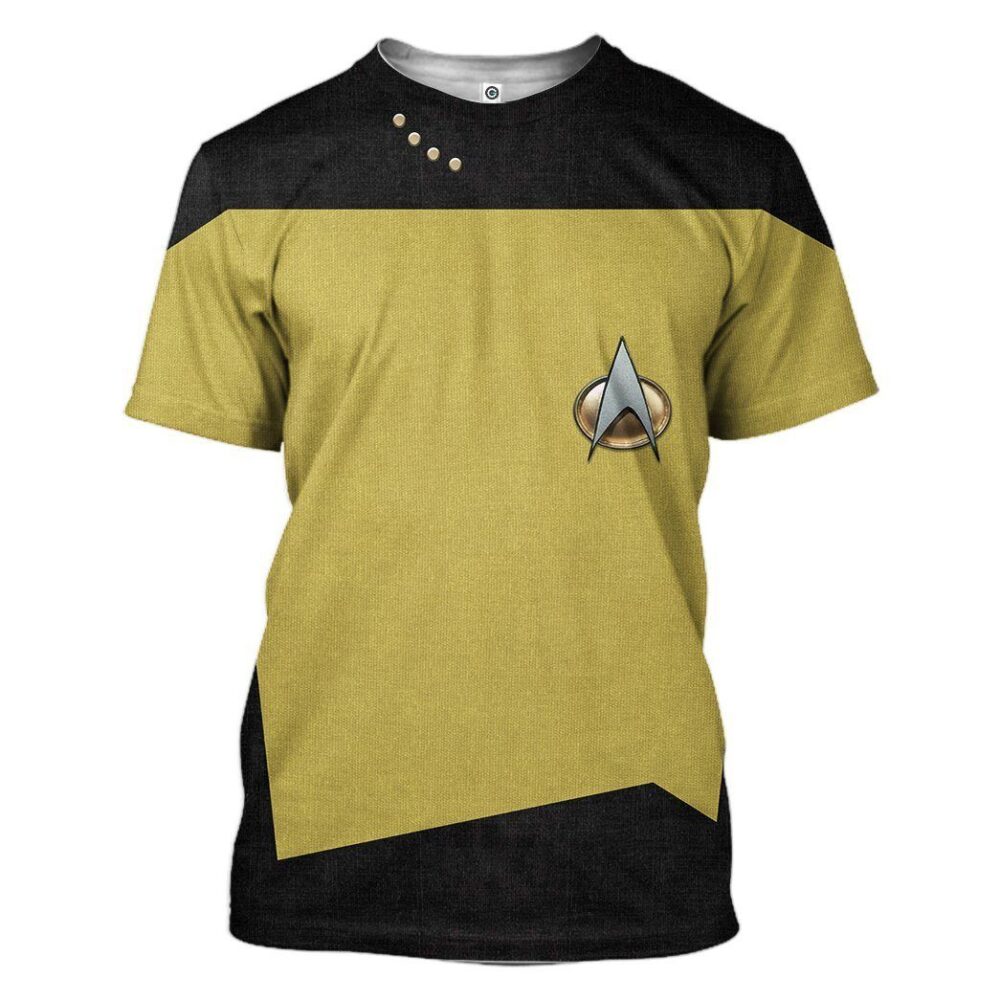 Star Trek The Next Generation 1987 1994 Yellow Custom Tshirt Hoodie Apparel