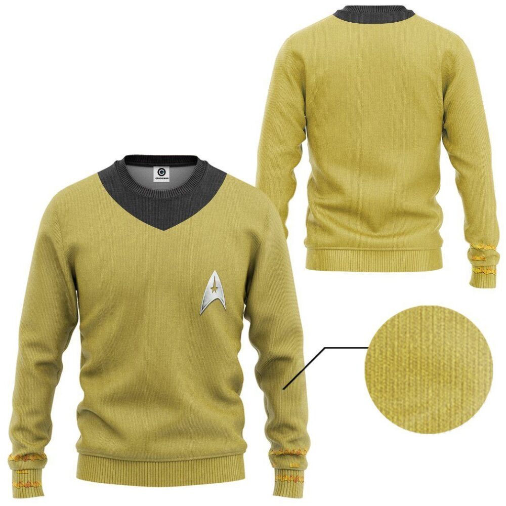 Star Trek The Original Series 1966 1969 Yellow Custom Tshirt Hoodie Apparel