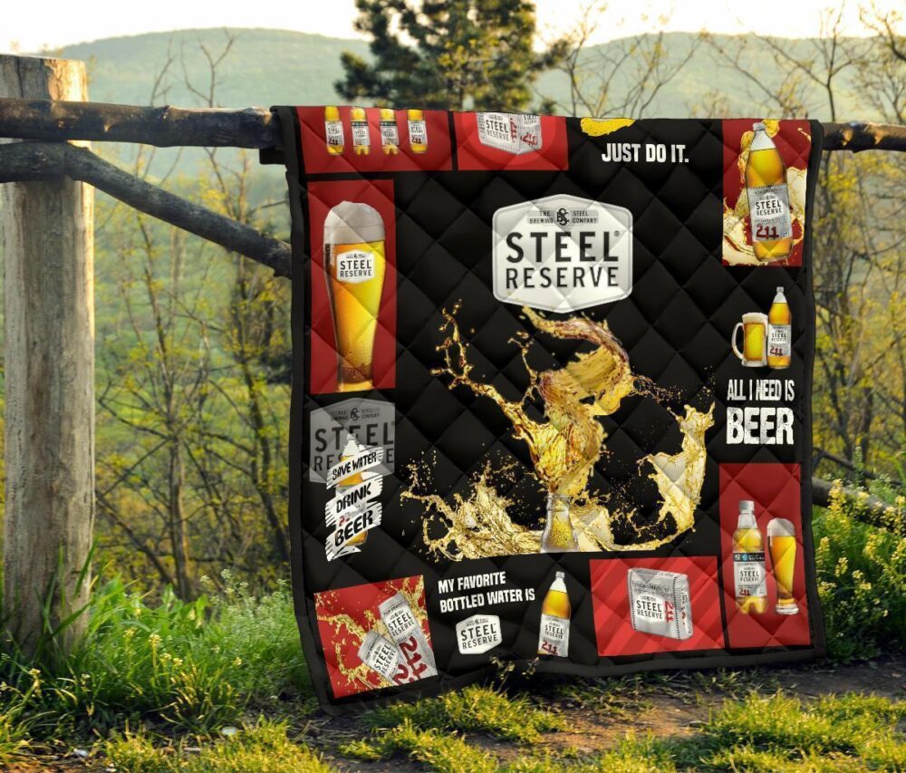 Steel Reserve Quilt Blanket All I Need Is Beer Gift Idea