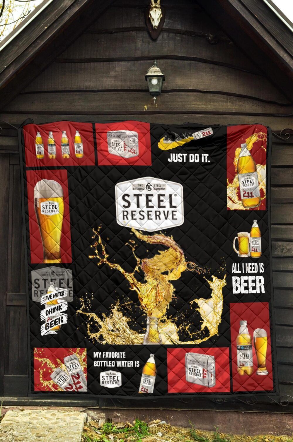 Steel Reserve Quilt Blanket All I Need Is Beer Gift Idea