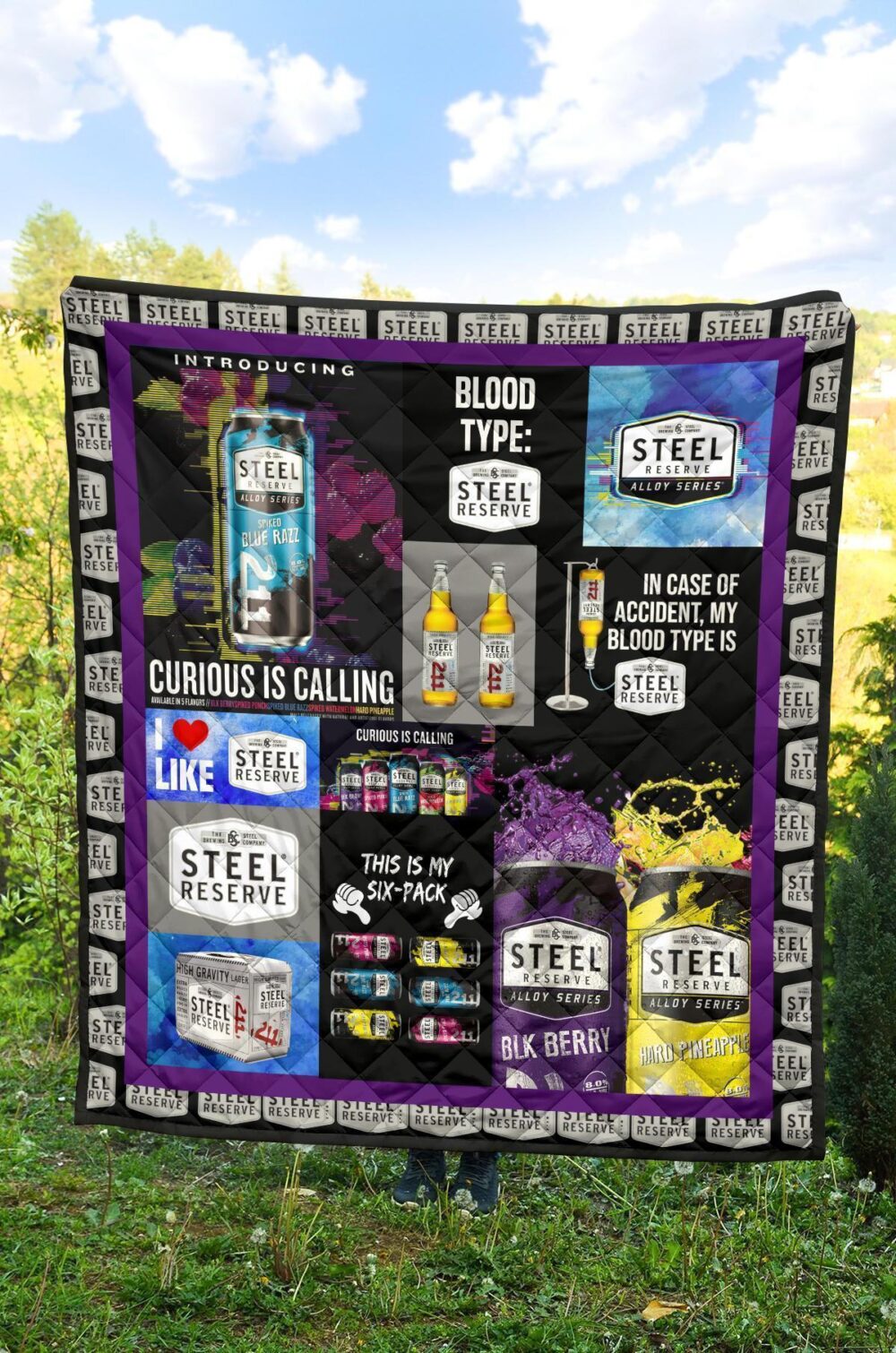 Steel Reserve Quilt Blanket Funny Gift For Beer Lover