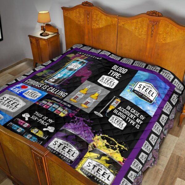 steel reserve quilt blanket funny gift for beer lover 2tgas