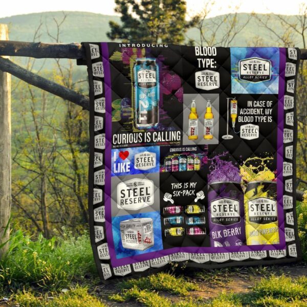 steel reserve quilt blanket funny gift for beer lover byics