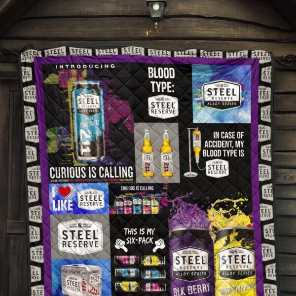 steel reserve quilt blanket funny gift for beer lover hysyo