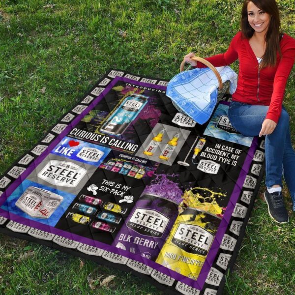 steel reserve quilt blanket funny gift for beer lover xmv4h