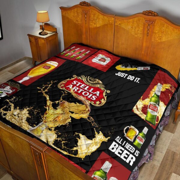 stella artois quilt blanket all i need is beer gift idea c18ks