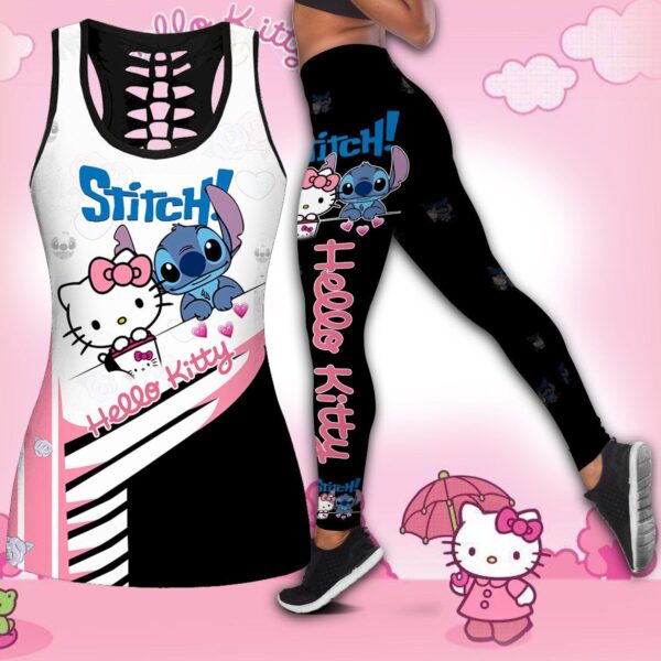 Stitch & Hello Kitty Tank Top Legging Set Outfit | CTLJS44