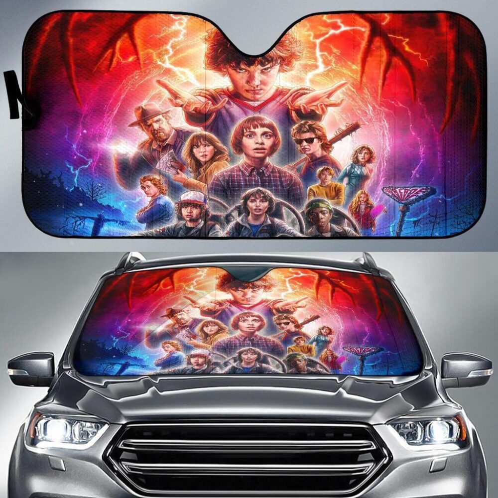 Stranger Things 3 Car Sunshade Custom Car Windshield Accessories