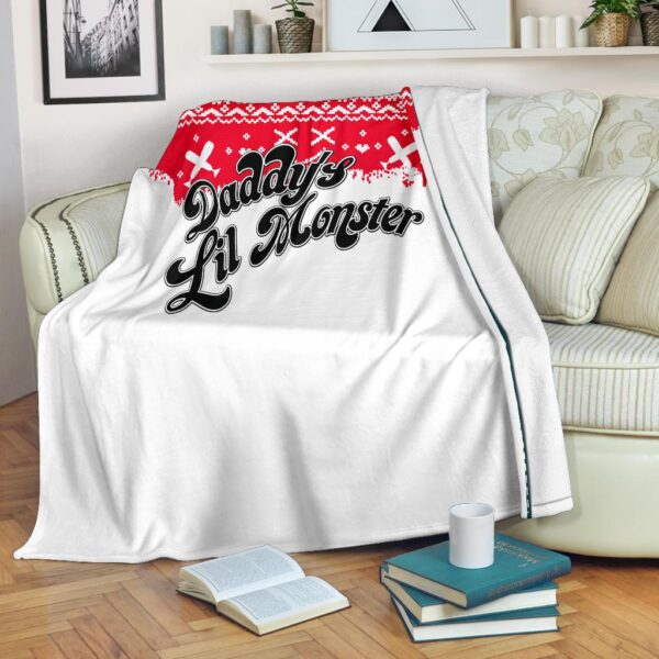 suicide squad harley quinn ugly christmas custom blanket home decor zatyu