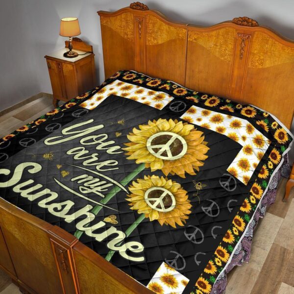 sunflower you are my sunshine quilt blanket gift idea k7m44