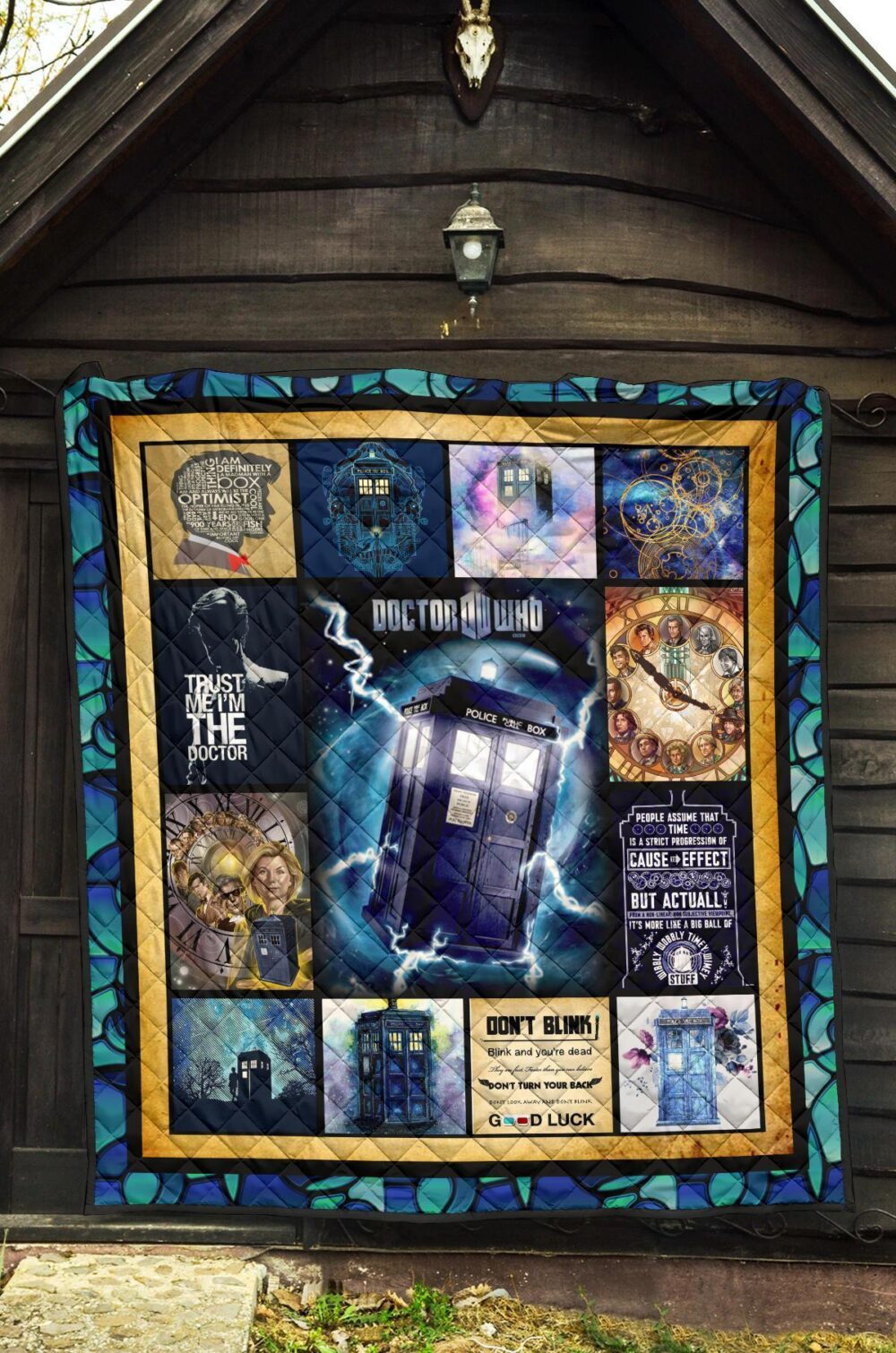 Tardis Doctor Who Quilt Blanket Funny Gift Idea For Fan