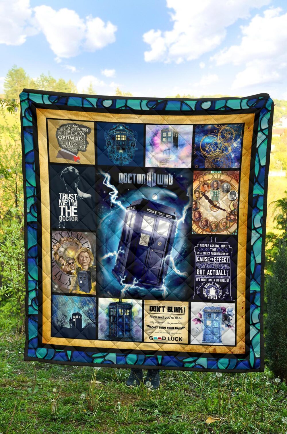 Tardis Doctor Who Quilt Blanket Funny Gift Idea For Fan