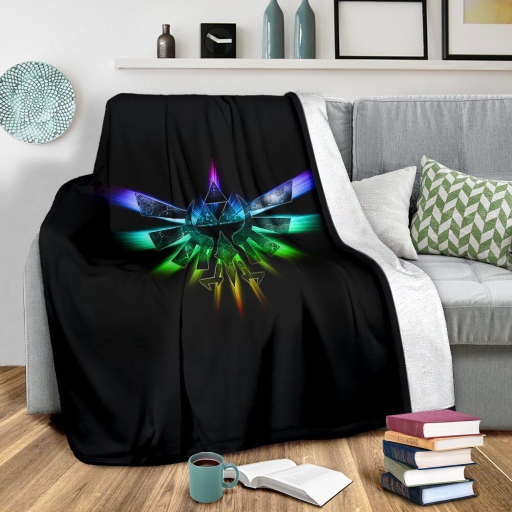 The Eagle and Trifoce Fleece Blanket Legend Of Zelda Bedding Decor