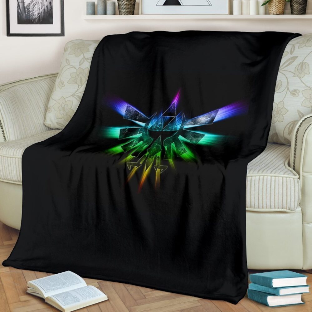 The Eagle and Trifoce Fleece Blanket Legend Of Zelda Bedding Decor