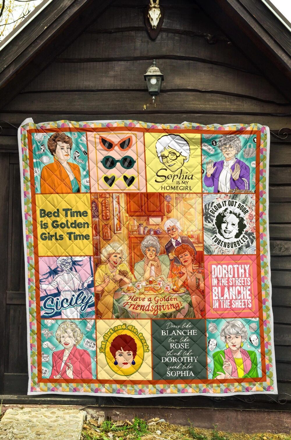 The Golden Girls Quilt Blanket Bedding Decor Idea