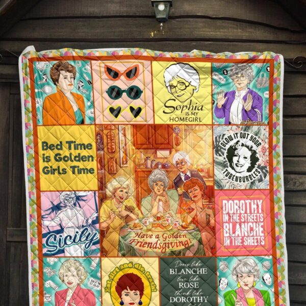 the golden girls quilt blanket bedding decor idea hslwr