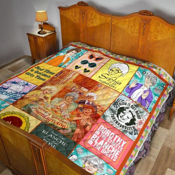 the golden girls quilt blanket bedding decor idea kzoag