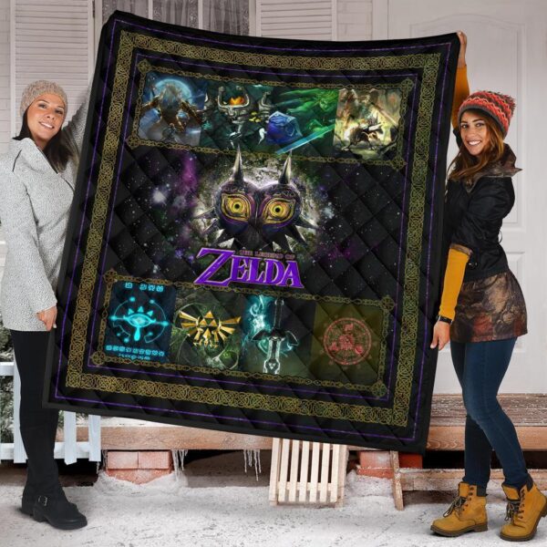 the legend of zelda majoras mask quilt blanket gift idea 75njf