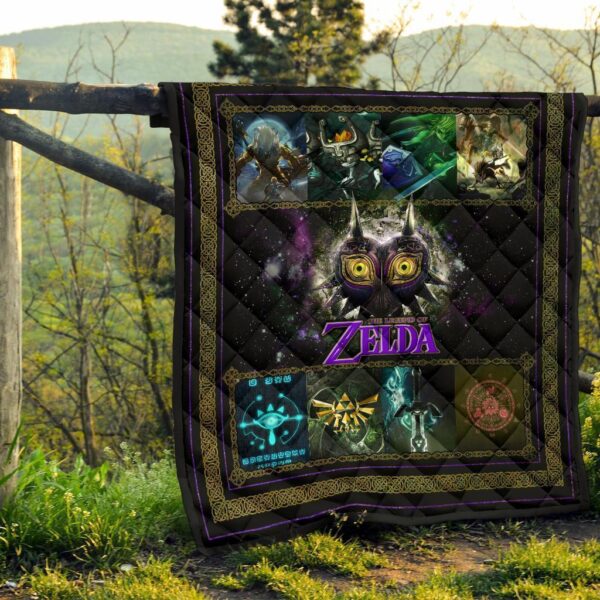 the legend of zelda majoras mask quilt blanket gift idea spkst