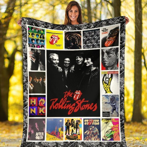 the rolling stones fleece blanket music fan gift idea 2a7wd