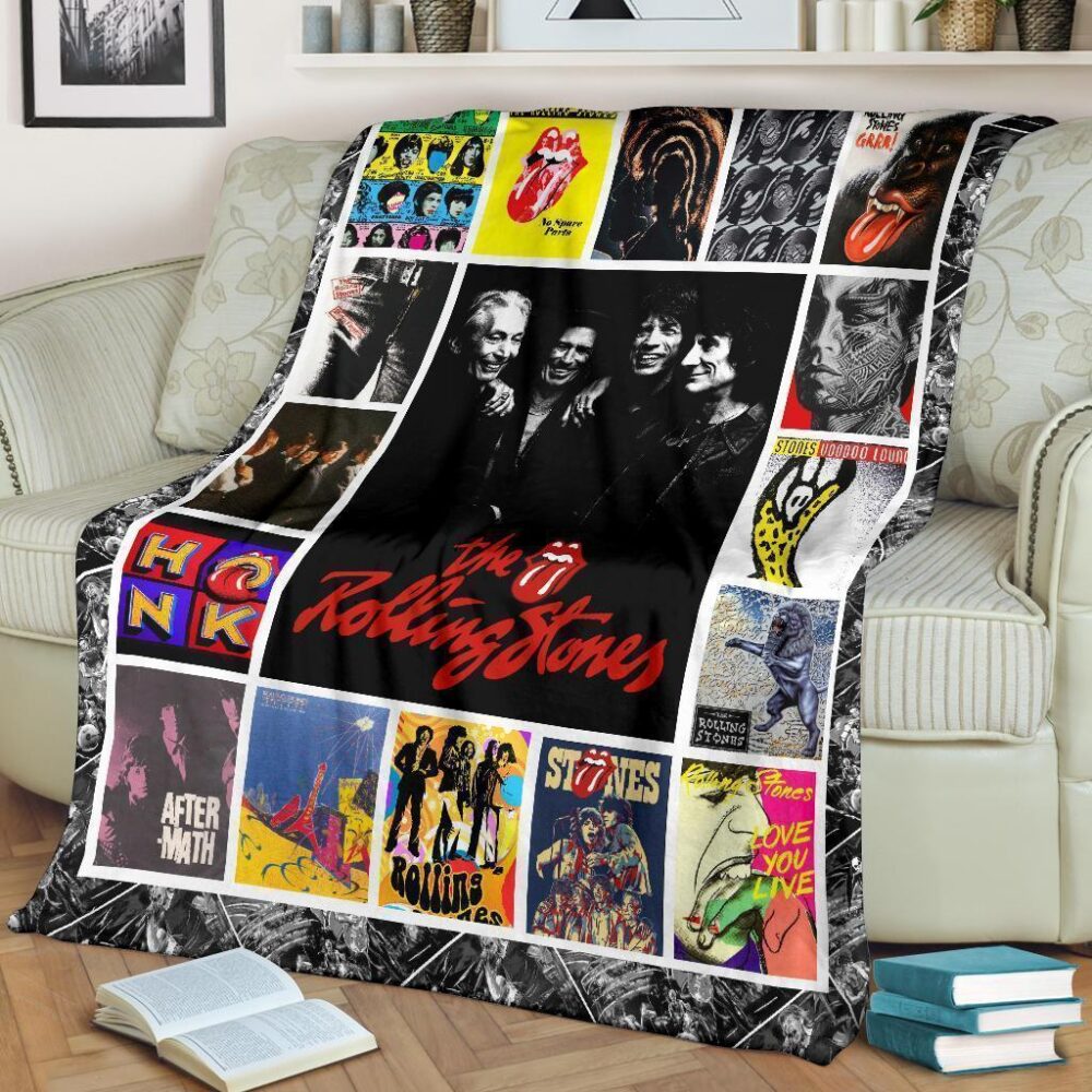 The Rolling Stones Fleece Blanket Music Fan Gift Idea