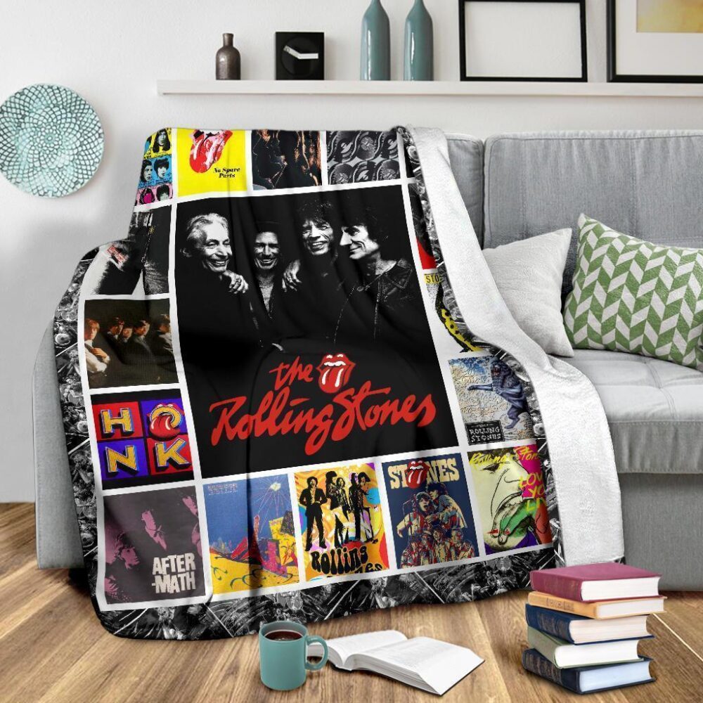 The Rolling Stones Fleece Blanket Music Fan Gift Idea