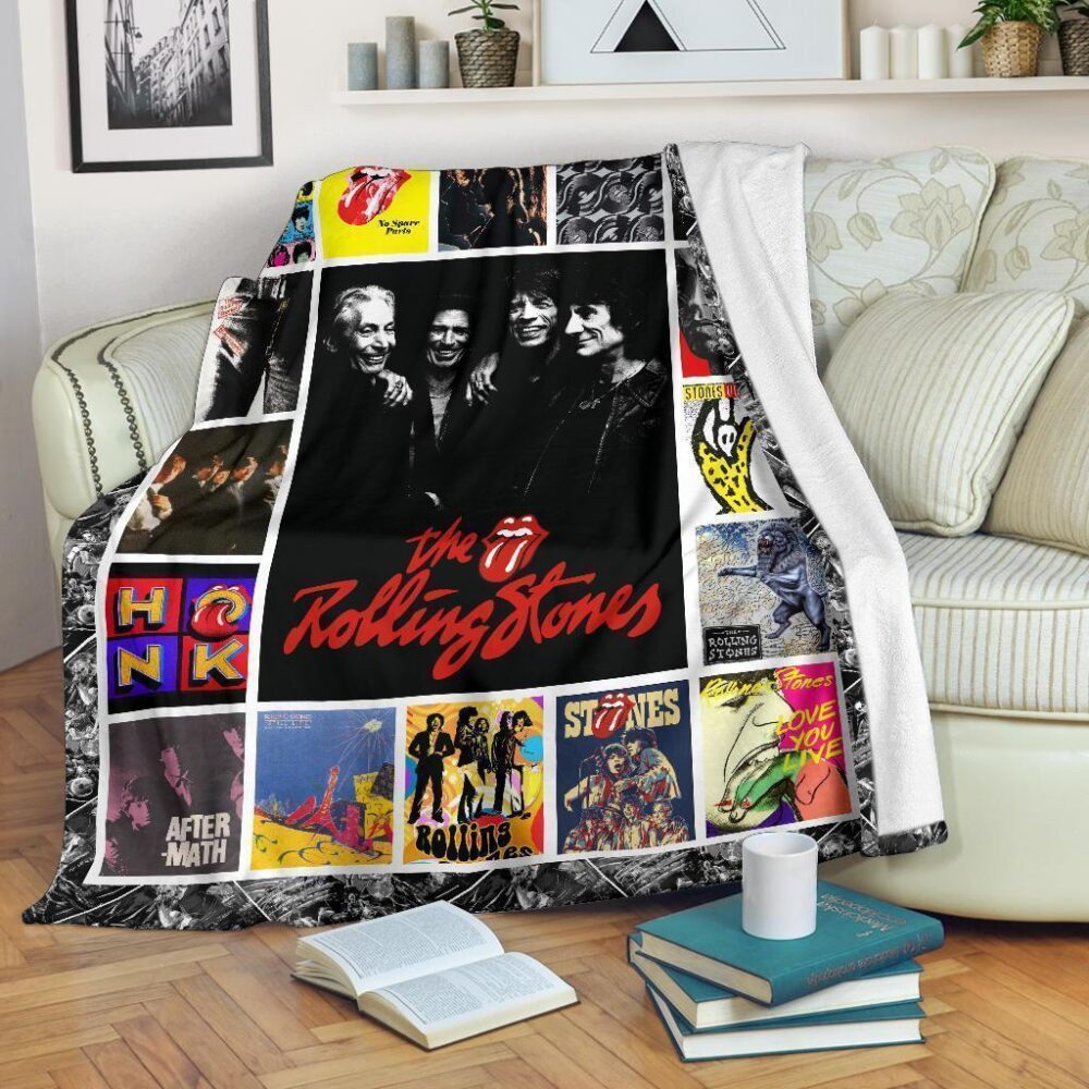 The Rolling Stones Fleece Blanket Music Fan Gift Idea