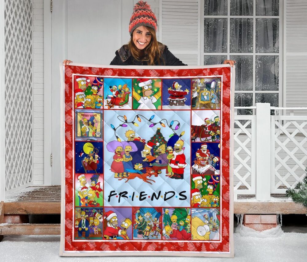 The Simpsons Christmas Quilt Blanket Xmas Gift Idea