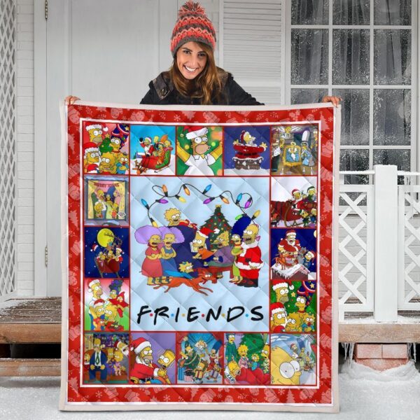 the simpsons christmas quilt blanket xmas gift idea 0jmwv