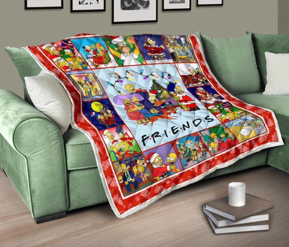 The Simpsons Christmas Quilt Blanket Xmas Gift Idea