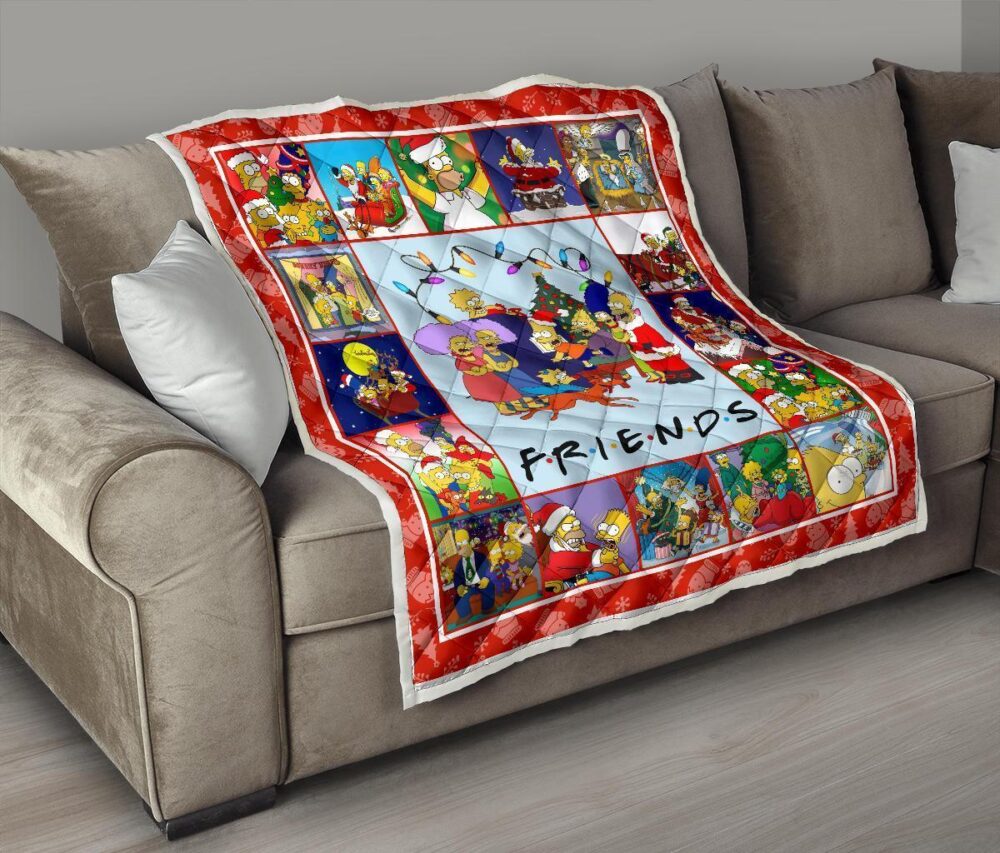 The Simpsons Christmas Quilt Blanket Xmas Gift Idea