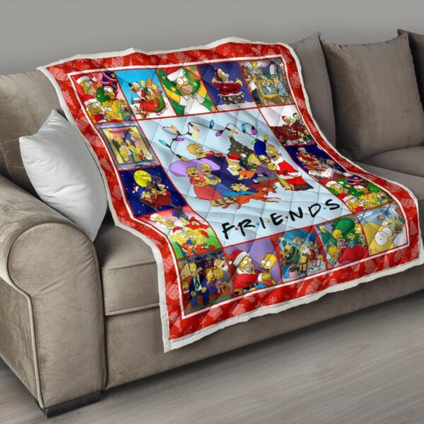 the simpsons christmas quilt blanket xmas gift idea fj2m7