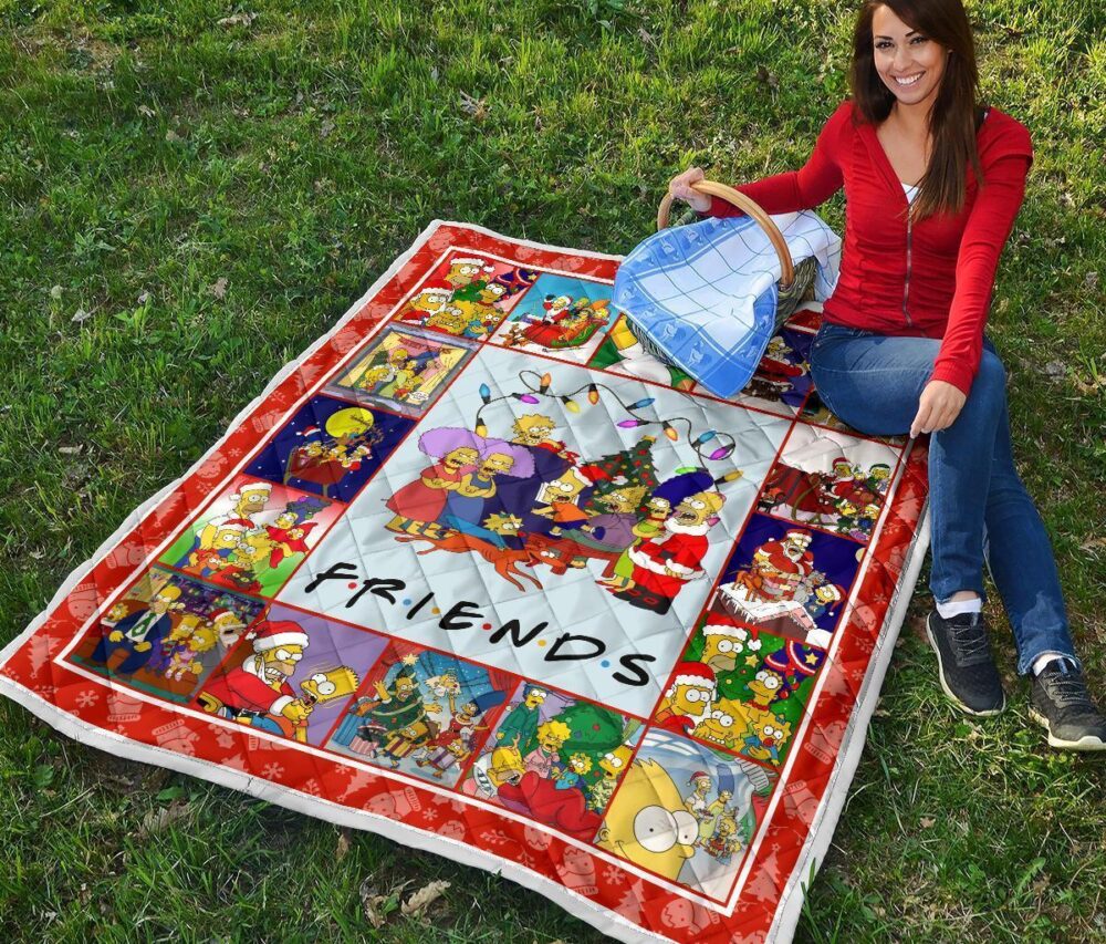 The Simpsons Christmas Quilt Blanket Xmas Gift Idea