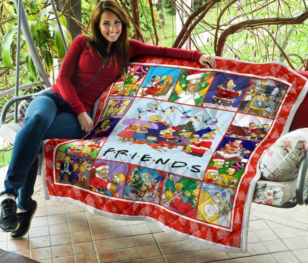 The Simpsons Christmas Quilt Blanket Xmas Gift Idea