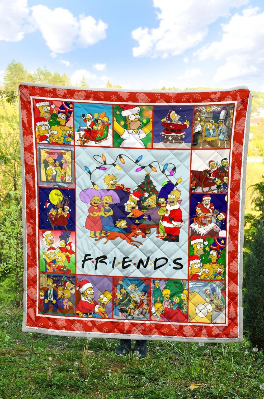 The Simpsons Christmas Quilt Blanket Xmas Gift Idea