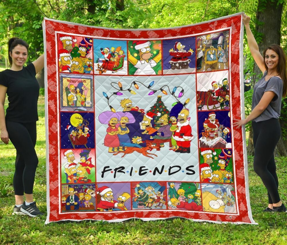 The Simpsons Christmas Quilt Blanket Xmas Gift Idea