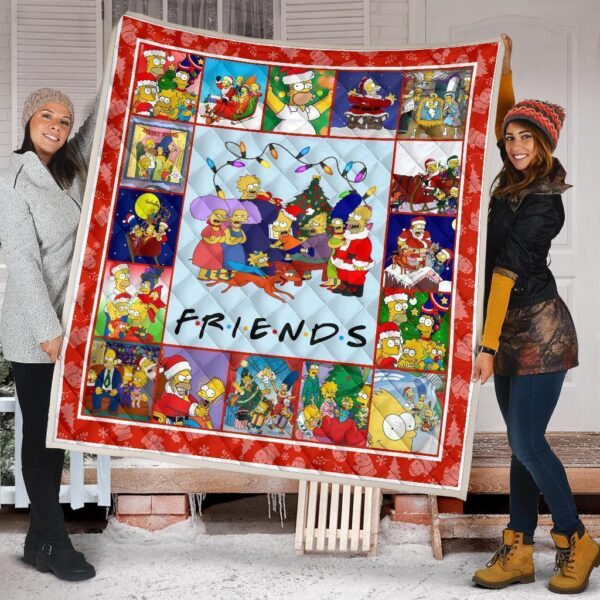 The Simpsons Christmas Quilt Blanket Xmas Gift Idea