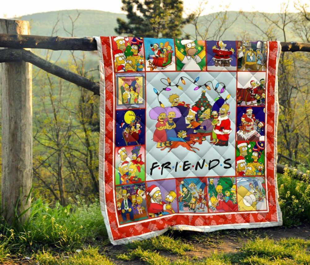 The Simpsons Christmas Quilt Blanket Xmas Gift Idea