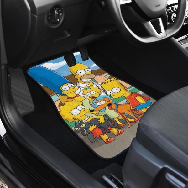 the simpsons tv cartoon car floor mats 4dllk